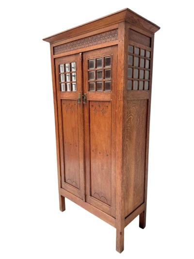 Arts & Crafts Armoire or Bookcase In the style of Architect Lauweriks, 1890s